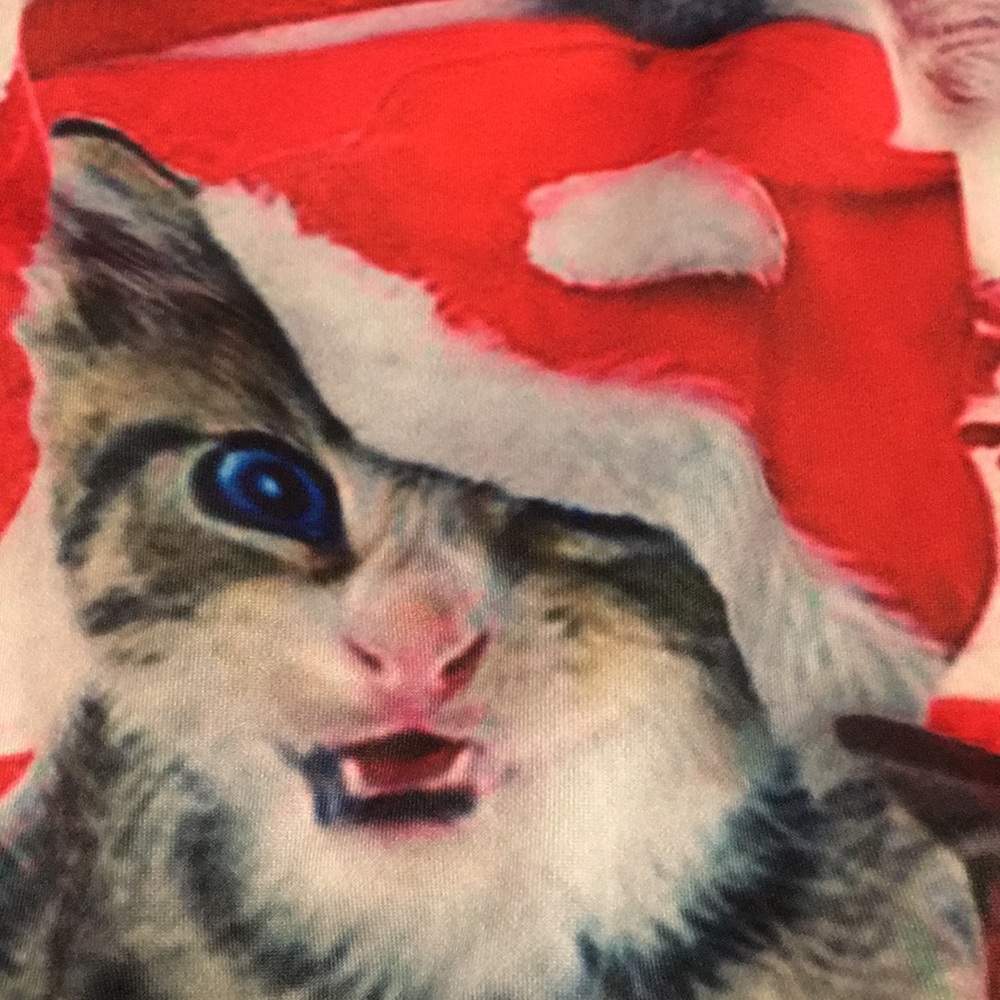 Cat lovers Christmas long sleeve heavyweight shirt. No brand see description - Picture 3 of 3